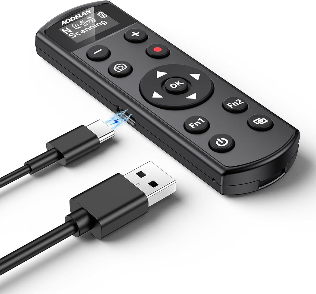 Rechargeable Shutter Release for Nikon AODELAN Wireless Camera Remote Control Compatible with COOLPIX P1000, P1100, P950, B600, A1000, Z50, Z30, Z fc, Z6 II, Z7 II,Z5, Replaces Nikon ML-L7(Black)