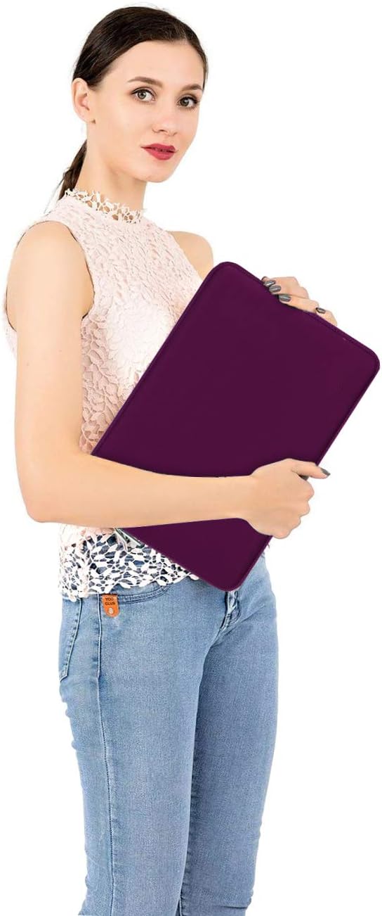 MOSISO Laptop Case 13.3 inch, 13-13.3 inch Laptop Sleeve Bag Compatible with MacBook Air/Pro 13/Pro 14 M5 M4 M3 M2 M1, HP Dell ASUS Lenovo, Neoprene Computer Sleeve Bag with Small Case, Magenta Purple