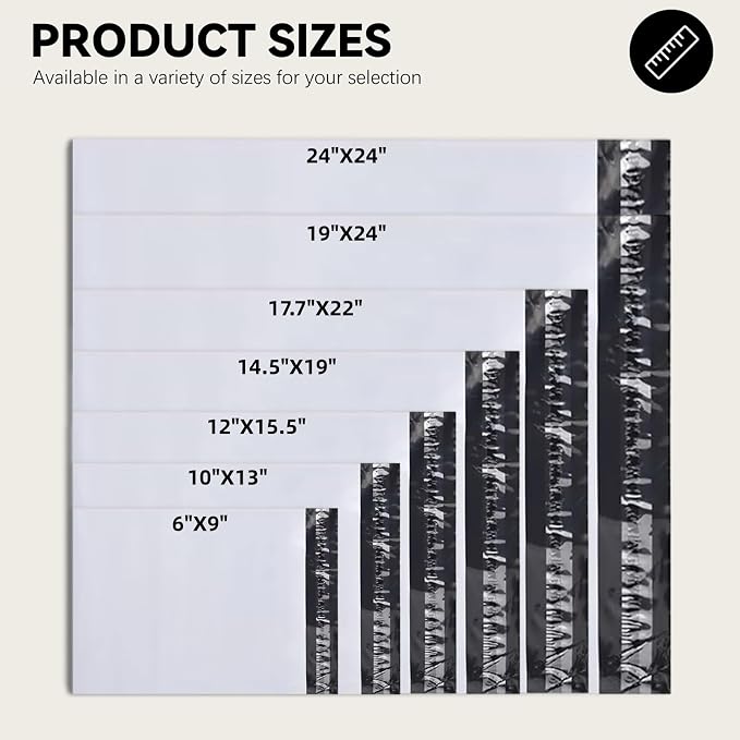 10"x13" Poly Mailers，White Shipping and Envelope Bags Pack of 200 - Image 2