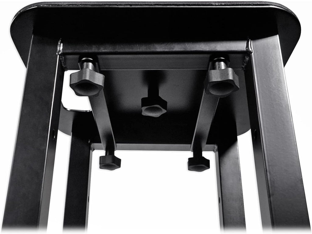 Rockville RTP82B 8 ft Adjustable Black Totem Moving Head Light Stand, Dual Scrims, Travel Bags, Speaker Mount, for DJs and Stage Lighting
