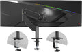Pholiten Premium Aluminum Heavy Duty Monitor Arm，Ultrawide Monitor Arm,Full Motion Single Computer Mount for Computer Screens up to 49 inchs and 46.2lbs,Adjustable Clamp and Grommet Vesa Mount.