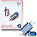 JLB USB C to USB Adapter (2 Pack), USB C Male to USB 3.0 Female Adapter, 5Gbps Data Transfer, Compatible with MacBook, iPad, iPhone, Microsoft Surface, Samsung, Dell XPS & More Devices