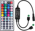 SUPERNIGHT RGB Light Strip Remote Controller, RF Remote of 2-in-1 4 Pin Dimming, Brightness Flash Mode Dimmer for SMD 5050 2835 3528 LED Strip Lights (RF- 2 Ports)