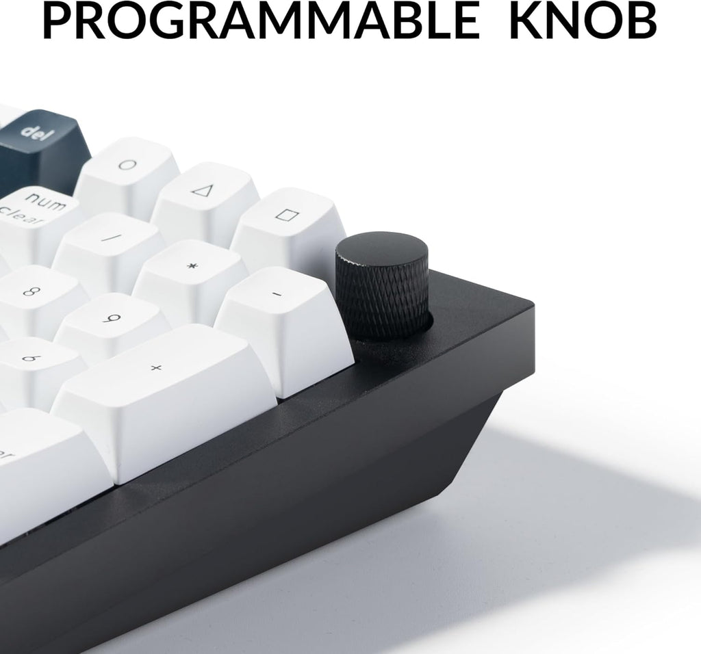 Keychron Q5 Max Wireless Custom Mechanical Keyboard, 2.4 GHz Bluetooth QMK Full Aluminum 96% Layout RGB with Hot-swappable Gateron Banana Switch Compatible with Mac Windows Linux