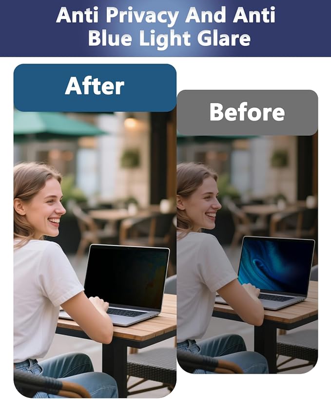 Magnetic Laptop Privacy Screen for 15.6 Inch 16:9, that Screen Size is 13.60 in - Image 4