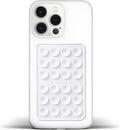 Anteel Medium-Sized Silicone Suction Phone Case Adhesive Mount, Enhanced Suction Power and Upgraded Thickened Sticky Phone Grip, Durable, Hands-Free Sticky Phone Holder, 2.28"x3.46" (White)
