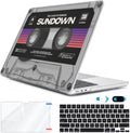 Compatible with MacBook Air 13.6 inch Case 2025 2024 2023 2022 Release M4 A3240 M3 A3113 M2 A2681 with Touch ID, Plastic Hard Shell Case&Keyboard Cover&Screen Film&Webcam Cover, Cassette Tape