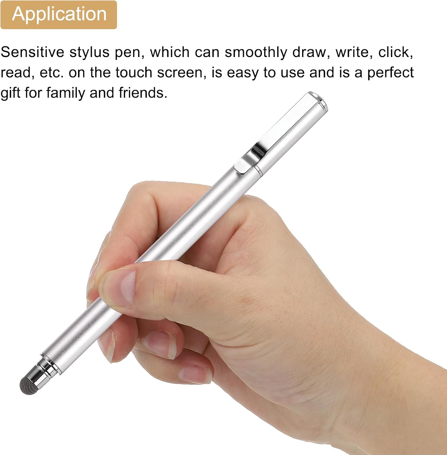 MECCANIXITY 4pcs Stylus Pens for Touch Screens Universal Capacitive Stylus Pencil Sensitivity for Phone Tablet Touch Screen Device,Black Pink Silver Blue