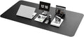 YSAGi Non-Slip Leather Desk Pad XL Size, Waterproof Laptop Computer Desk Keyboard Mat, Table Protector Blotter Mat, Large Mouse Pad for Office/Work/Home/Decor(Black, 47.2" x 23.6")-No Band