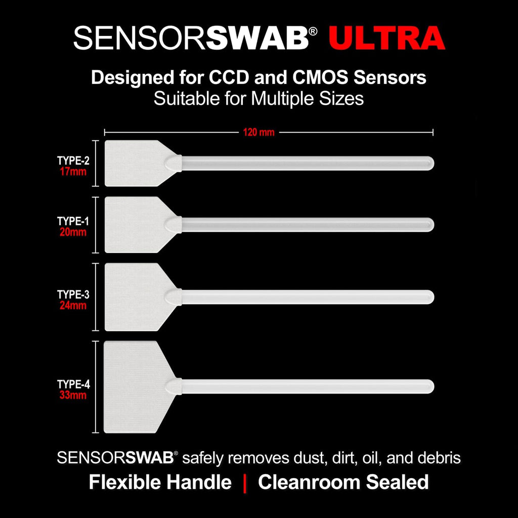 Photographic Solutions Digital Survival Kit - Type-1 (20mm) Sensor Swab, PEC-PAD Photo Wipes, E-Wipe Packet, Eclipse Optic Cleaning Fluid - Camera Cleaning Kit with Travel Bag