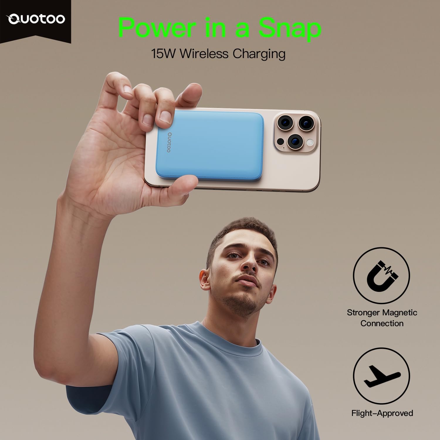2025 Magnetic 15W Power Bank for iPhone,5000mAh Magsafe Battery Pack with 20w Fast Charging,Slim Magsafe Power Bank in&Out,with LED Display,Wireless Portable Charger for iPhone 16/15/14/13/12 Series