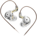 keephifi KZ EDX Pro in Ear Monitor Headphones KZ IEM Earphones Dual DD HiFi Stereo Sound Stage Earphones Wired Noise Cancelling Gaming Earbuds for Musicians Singer Audiophiles (White, No Mic)