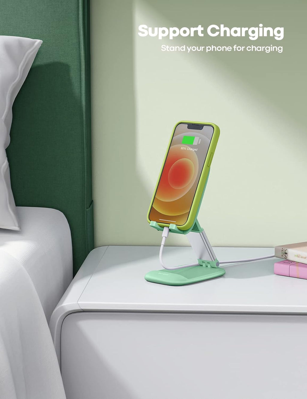 Lamicall Easter Basket Stuffers for Teens Girls Boys Cell Phone Stand, Light Green Cell Phone Holder for 4-8'' Smartphone, Easter Basket Essentials
