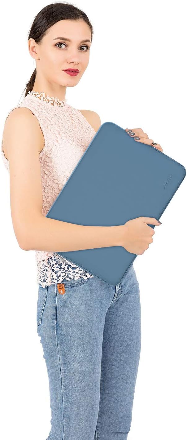 MOSISO Laptop Case 13.3 inch, 13-13.3 inch Laptop Sleeve Bag Compatible with MacBook Air/Pro 13/Pro 14 M5 M4 M3 M2 M1, HP Dell ASUS Lenovo, Neoprene Computer Sleeve Bag with Small Case, Navy Lime