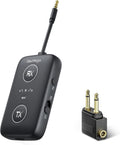 2025 Upgraded Airplane Bluetooth 5.4 Adapter with aptX Adaptive, ElecMoga Airplane Travel Essentials Supports 2 AirPods or Headphones, 2-in-1 AUX Wireless Transmitter Receiver for Gym, TV, Car, Audio