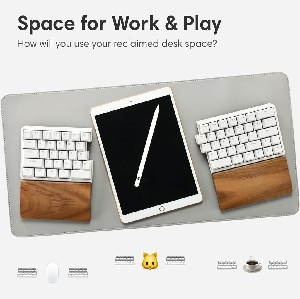 Lite: Wireless Ergonomic Split Mechanical Keyboard Hot Swappable, Compact 60% Layout, PBT Keycaps Programmable for Mac & Windows(Tactile,New Standard Version)