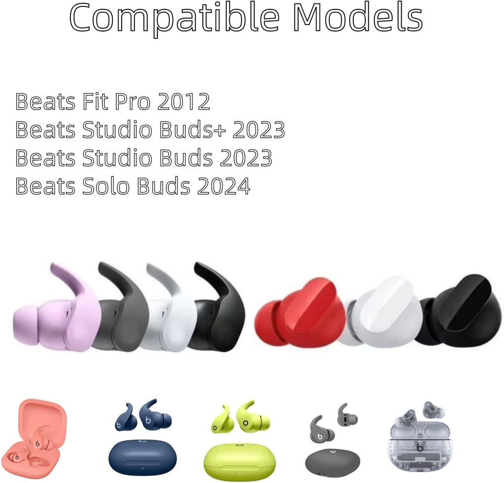 Replacement Ear tips for Beats Fit Pro, Beats Studio Buds+, Beats Studio Buds, Beats Solo Buds Silicone Earbuds Washable Noise isolation, Fit in The Charging Case, 6 Pairs S/M/L (Stone Purple)