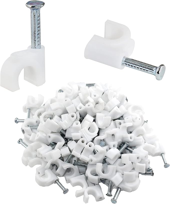 Bonsicoky 100Pcs Nail Cable Clips by Bonsicoky