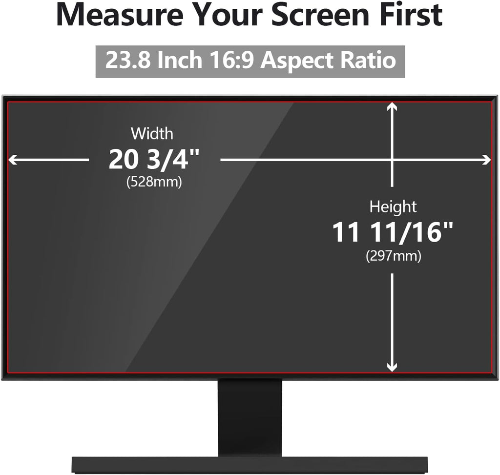 [5 Pack] 23.8 Inch Computer Privacy Screen Protector for 16:9 Widescreen Monitors-Anti-Glare & Blue Light Filter,Anti-Spy Film,Reduces Eye Strain (Fits Most Desktop Screens)