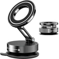 360° Vacuum Suction Cup Magnetic Car Phone Holder [ 96+LBS Suction & 2800gf Magnetic ], Foldable Portable Magnetic Phone Holder for Your Car, Car Phone Mount for iPhone 16/15/14/13/12 Series