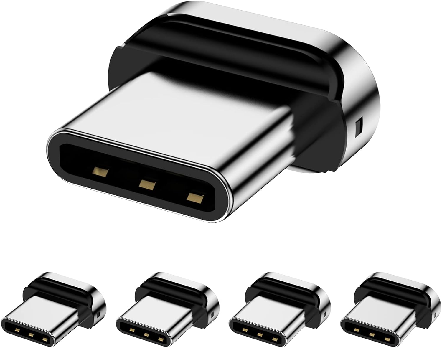 Magnetic Connector Tips Head for USB-C Android Devices (5 Pack), only Compatible 3A Magnetic Charging Cable