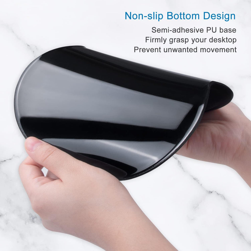 ITNRSIIET Ergonomic Mouse Pad with Gel Wrist Support Small Wrist Rest Smooth Surface Non-Slip PU Base Comfortable Office Supplies Pain Relief, 8.7 x 7.2 inches, Black and White Texture