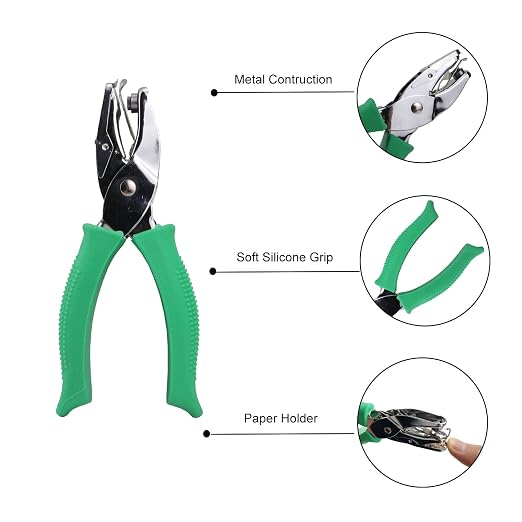3/16 Inch Square Shape Hole Puncher, Handheld Single Hole Paper Punch, One Hole - Image 3