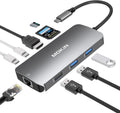 USB C Adapters for MacBook Pro/Air,Mac Dongle with 3 USB Port,USBC to HDMI, RJ45 Ethernet, 9 in 1 USB C to HDMI Adapter,100W Pd Charging,SD/TF Card Reader USB Hub