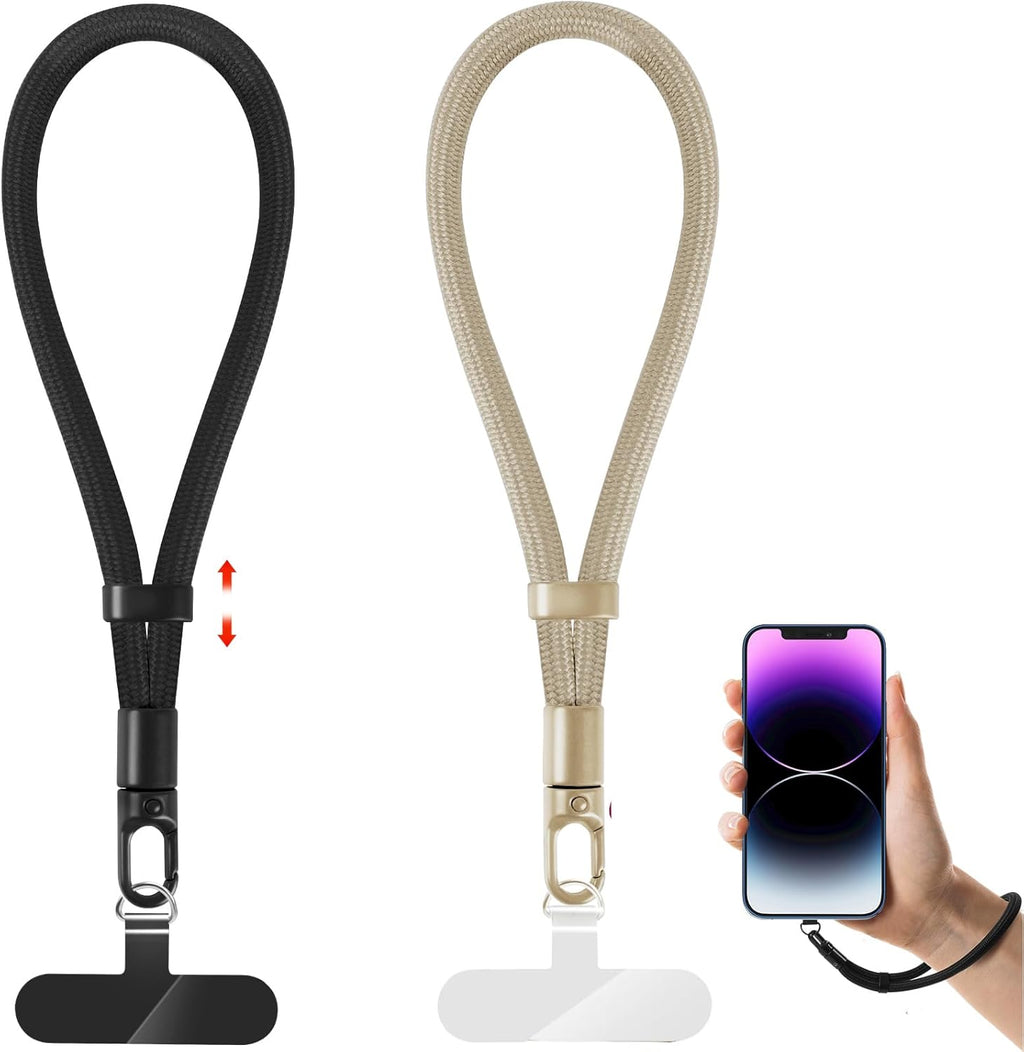 Phone Lanyard, 2 Pack Adjustable Cell Phone Lanyard Strap, Hand Wrist Strap Lanyard with Tether Tabs for Smartphones