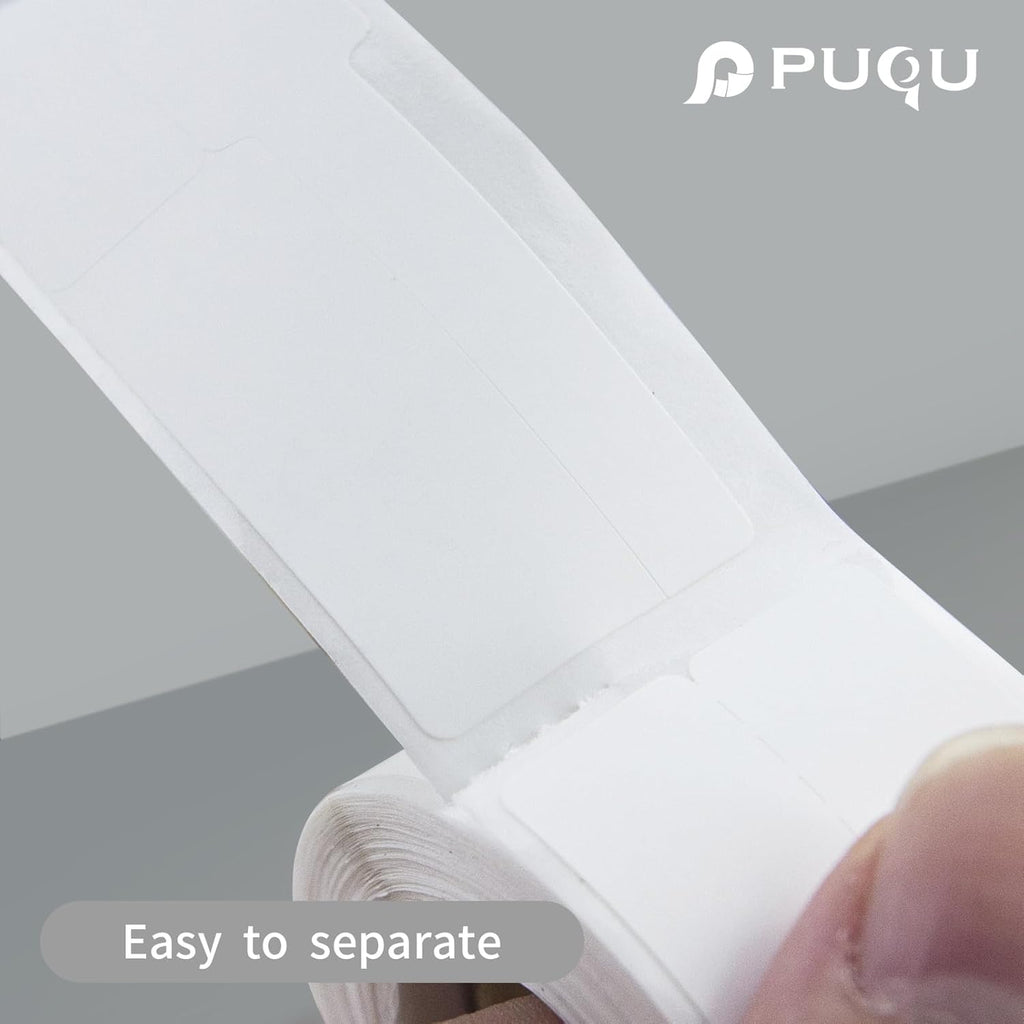PUQU 30x50mm Direct Thermal Sticker Labels, Self-Adhesive All-Purpose Label Maker Tape, Compatible with AQ Series Label Printer, Refills Standard Laminated Office Labeling, 6 Rolls, 900 Labels
