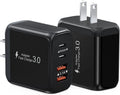 40W USB C Charger Block, 2 Pack 4-Ports Type C Fast Charging Cubes PD USBC Wall Plug+QC 3.0 USB A, Multiple USB C Charger for iPhone 16/15/14/13/12/11 Pro Max/XS, Samsung Galaxy, iPad, Tablet, Pixel