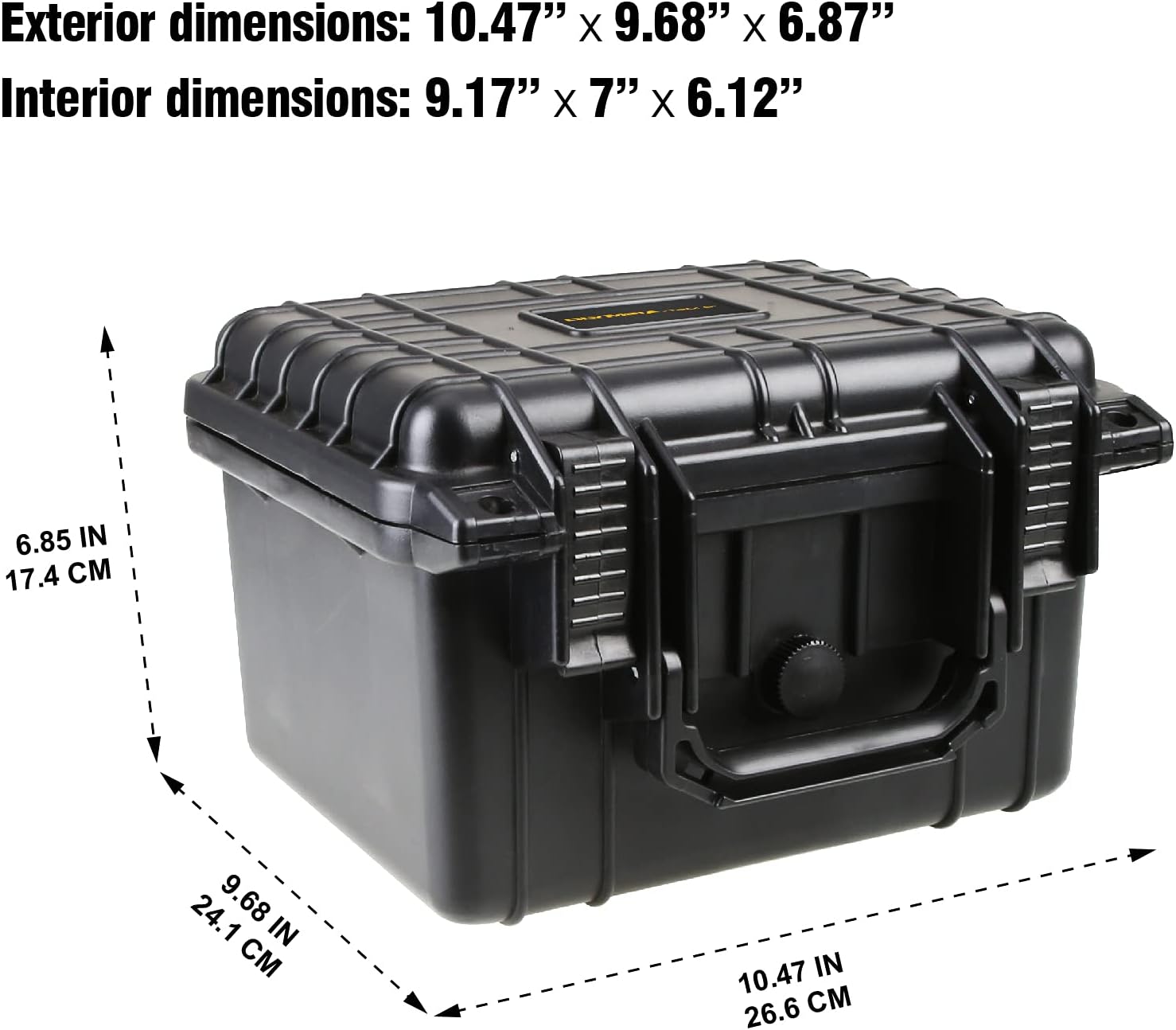 Olympia 10.47" Waterproof Hard Case with DIY Customizable Foam, Fit use of Gear, Equiment, Camera and so on