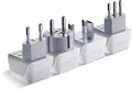 Ceptics European Plug Adapter 4 Pack Set, USA to Europe, Italy, Germany, England, Spain, Italy, Iceland, France (Type C, E/F, G, L) - for Your Cell Phones, Tablets, iPhone, Camera (CT-EU-4SET)