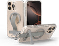 for iPhone 16 Pro Case 4-in-1 - Magnetic Clear Cover, Adjustable Wrist Strap, Foldable Stand & Crossbody Lanyard, Anti-Yellowing Protective Case (for iphone16 Pro)