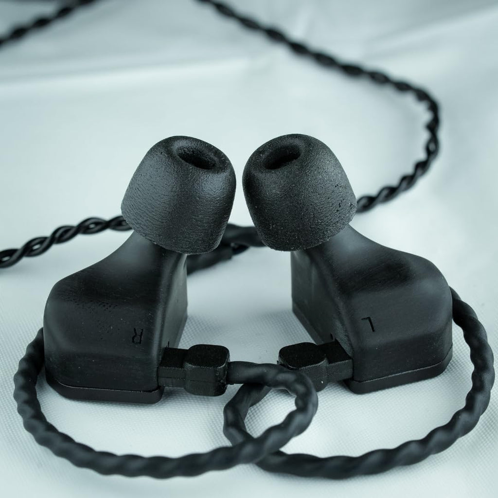 Comply 600 Core Series | Memory Foam Replacement IEM Ear Tips for Truthear, Sennheiser, Moondrop & More | Superior Noise Isolation, Ultimate Comfort, Secure Fit | TechDefender, Black, Large (3 Pairs)