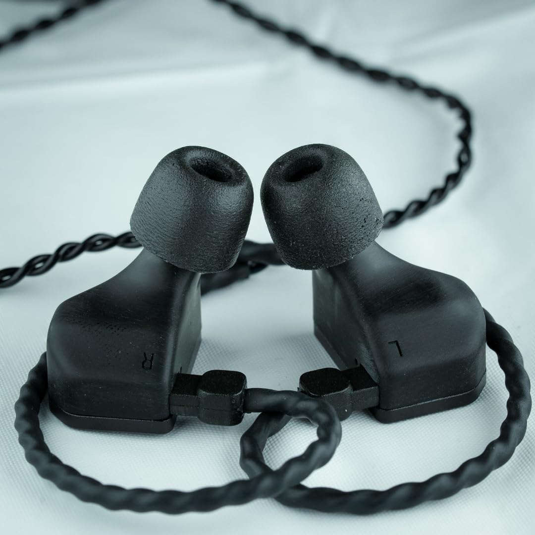 Comply 600 Core Series | Memory Foam Replacement IEM Ear Tips for Truthear, Sennheiser, Moondrop & More | Superior Noise Isolation, Ultimate Comfort, Secure Fit | Black, Large (3 Pairs)