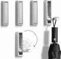 Folding Wall Hooks,4 Pack Rustproof Zinc Alloy Folding Coat Hooks,Heavy Duty Foldable Gold Wall Hooks for Hanging Clothes,Hat,Towel,Bathrobe,Key,Bag,Backpack (Brushed Nickel)