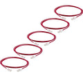 TRUECABLE Cat6 Component Rated Patch Cable, Unshielded (U/UTP), 5ft, Red, 28AWG Solid Copper, Snagless 10G High-Speed Ethernet Cable, PoE++ 4PPoE 100W, UL Listed, RoHS-3, 5 Pack