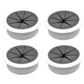 Desk Grommet 2" (50 mm), Desk Hole Cover for Cables White and Black, Cable Grommet ABS Plastic, Desk Hole Grommet for Office and Home Table Cable, Flexible Cable Cord Organizer-4 Pcs