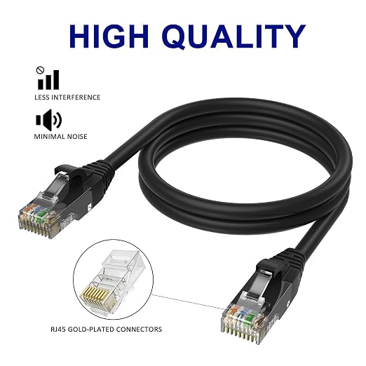 Adoreen Cat 6 Ethernet Cable 0.6 Ft-3 Pack, High Speed Short Patch Cables - Image 2