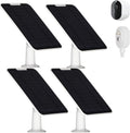 Solar Panel Charger Compatible with Arlo Pro 3/Pro 4/Pro 5S/Ultra/Ultra 2/Go 2 Continuous Power Supply IP65 Weatherproof with 9.8ft Charging Cable and Adjustable Wall Mount 4 Pack