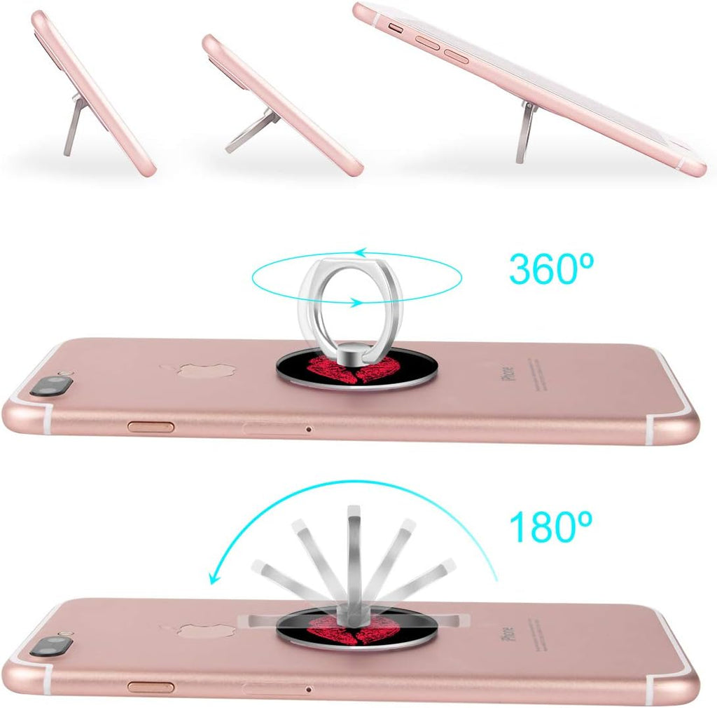 Bonoma Phone Ring Stand, 3 Pack Lips 360 Degree Rotation Finger Grip Stand Holder Compatible with Smartphones and Tablets