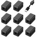 Wanheart Magnetic Cord Holders, Cable Organizer for Desk – Multipurpose Wire Clips for Lightning, USB-C, Micro Chargers, Stick to Metal Surface – Office & Home Use (8 Square Clips)