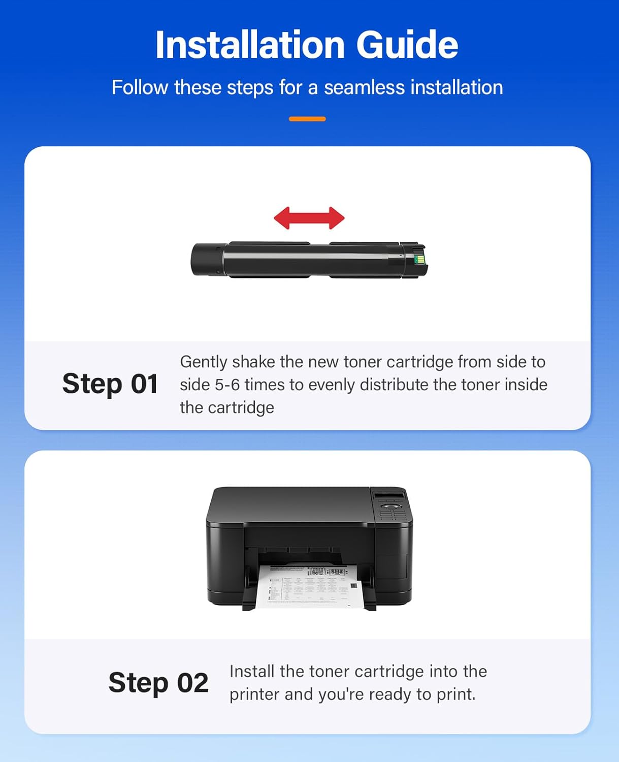 7525 Toner Cartridge Set 4-Pack High-Yield Replacement for Xerox 006R01513 006R01514 006R01515 006R01516 Compatible for Xerox Workcentre 7525 7530 7535 7545 7556 7830 7855 7970 7835i 7845i Printer Ink