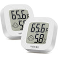 Vaikby Indoor Thermometer 2Pack, Humidity Gauge Meter Digital Hygrometer Room Thermometer for Home, Hight Accurate Temperature and Humidity Monitor, Large LCD Display Fahrenheit or Celsius
