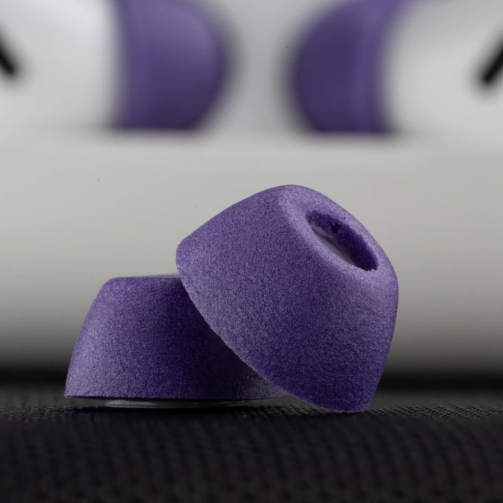 Comply TrueGrip MAX | Premium Memory Foam Replacement Earbud Tips for Apple AirPods Pro 1 & 2 | Long Lasting Comfort, MAX Durability, Secure Fit, Superior Noise Isolation| Purple (Small) (1 Pair)