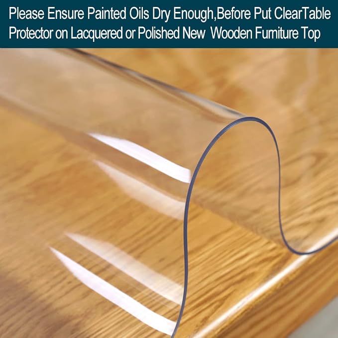 19x60 Clear Vinyl Table Cover - Image 3