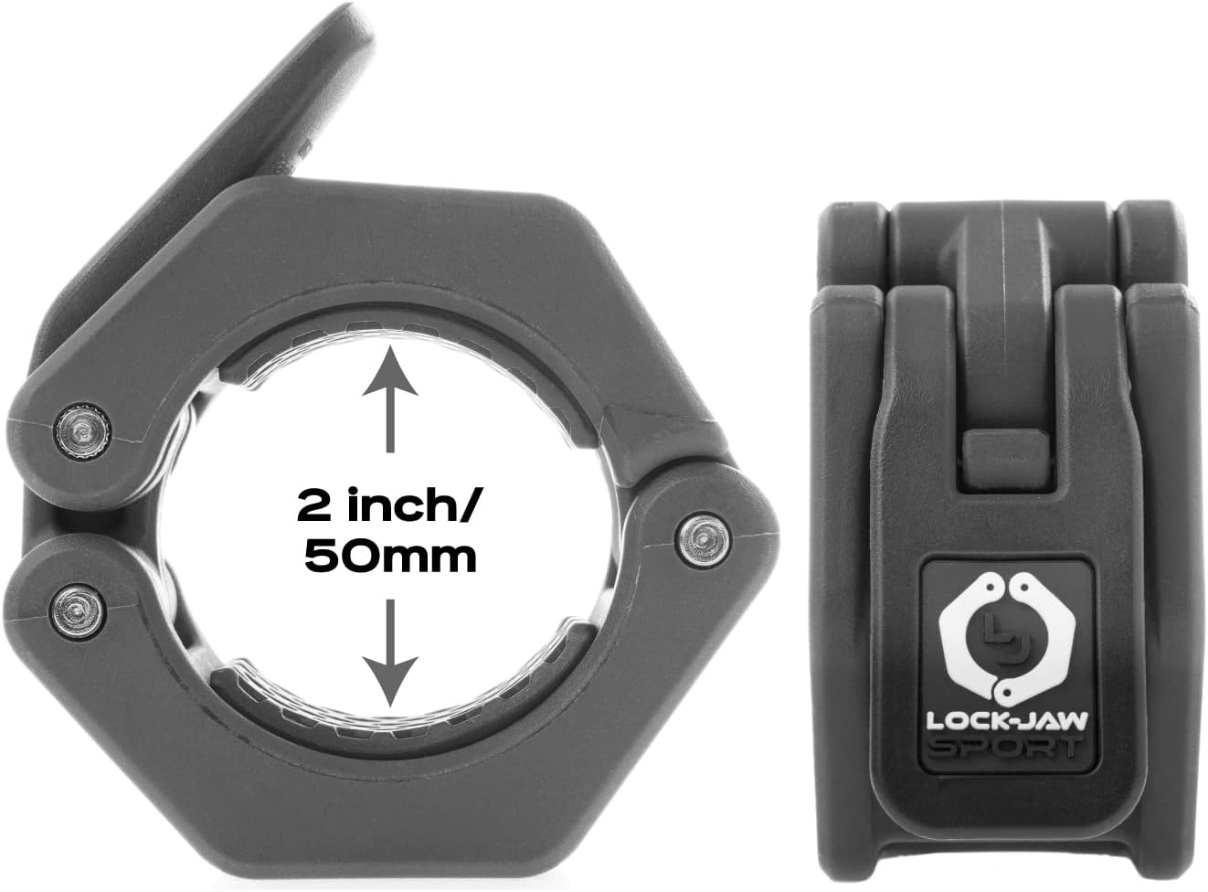 Lock-Jaw Sport Olympic Barbell Collar - Quick Release Barbell Clamp (Pink)