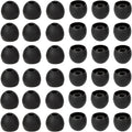36 Pieces Large Earbud Tips Soft and Comfortable Silicone Earbud Tips Ear Bud Replacement Pieces Silicone Fit Most in-Ear Headphones，Inner Hole 3.8mm -5.5mm，Large Black Earbuds Silicone Tips