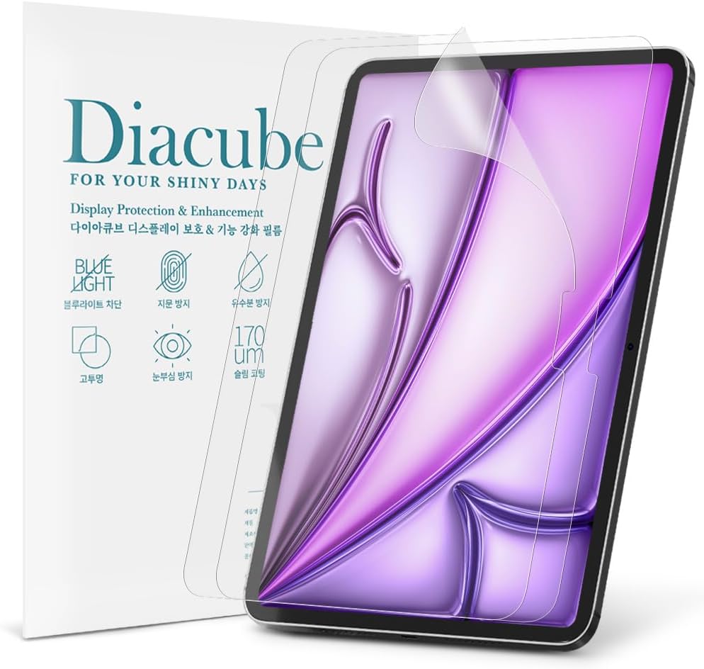 2-Pack Anti Glare Screen Protector with Blue Light Filter For iPad Air 13 inch M3 2025 & M2 2024, Anti-Glare Matte PET Film, Anti-Fingerprint, High Touch Sensitivity, Easy Installation